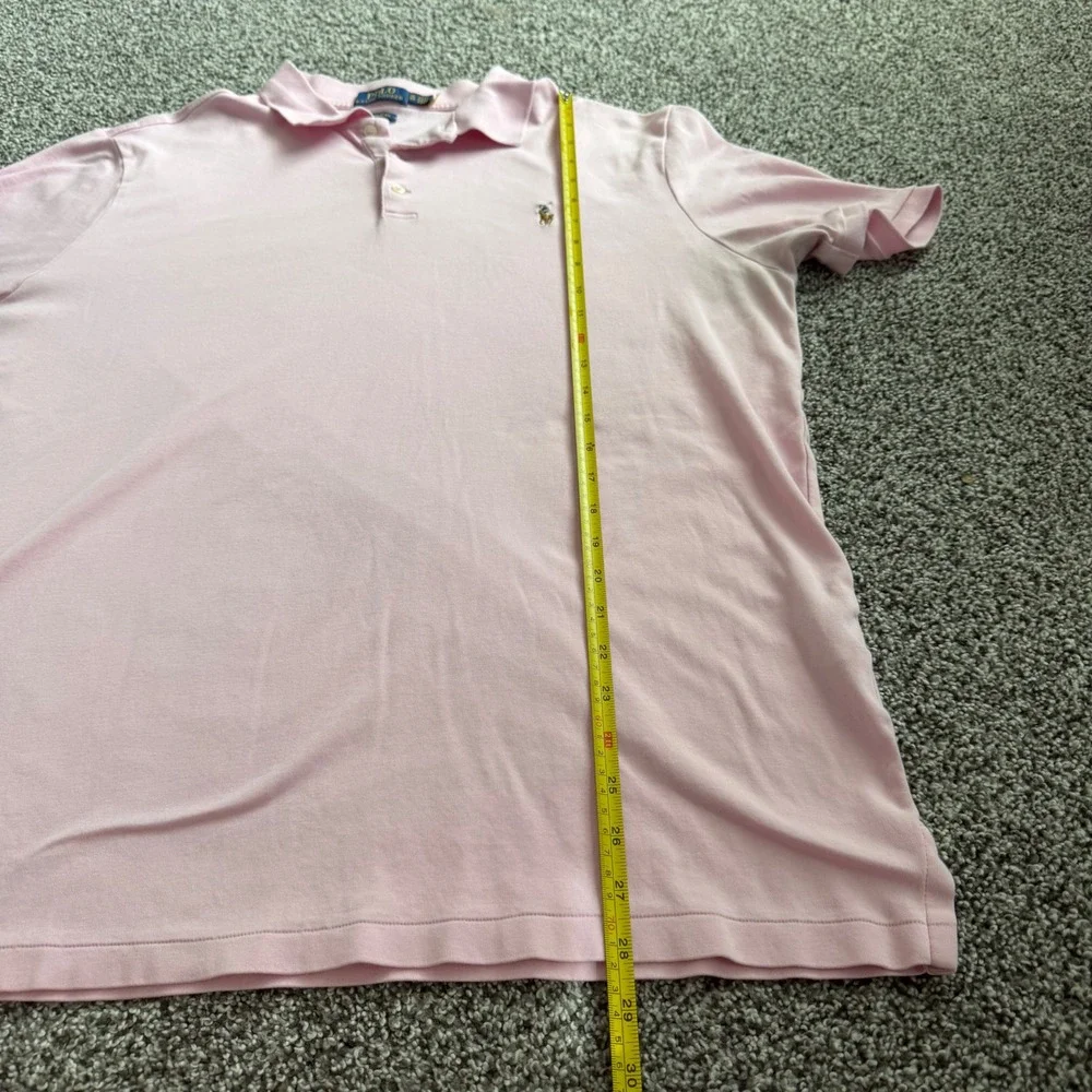 Polo Ralph Lauren Polo Shirt XL Classic Fit Short Sleeve Pink Cotton Interlock